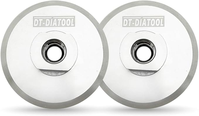 DT-DIATOOL Aluminum Backer of Polishing Pad 3 Inch 2pcs- Hook Loop Backing Pad with Arbor 5/8" 11 for 3 Inch Wet or Dry Polishing Pads