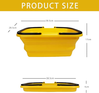 Collapsible 10L Wash Bucket for Car Washing, Kitchen, Picnic, Dishes and Person During Camping, Hiking and Home