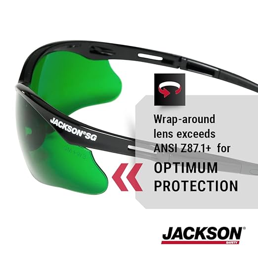 Jackson Safety SG Safety Glasses – Eye Protection for Men and Women – ANSI Z87.1 (Pack of 12)