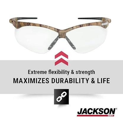 Jackson Safety SG Safety Glasses – Eye Protection for Men and Women – ANSI Z87.1 (Pack of 12)