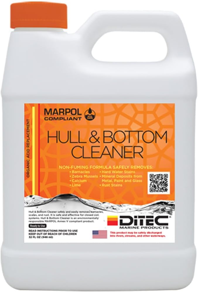 Hull & Bottom Cleaner Marine Products | Remove Barnacles, Scale, Rust on Boat (Quart - 32 oz.)