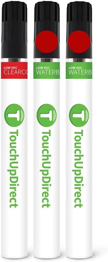 TouchUpDirect 3U5 Supersonic Red Tricoat Compatible with Toyota Exact Match Touch Up Paint Brush - Essential Kit
