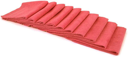 Autofiber [Mr. Everything] Premium Paintwork and Coating Leveling Towel (16"x16") 10 Pack (Red)