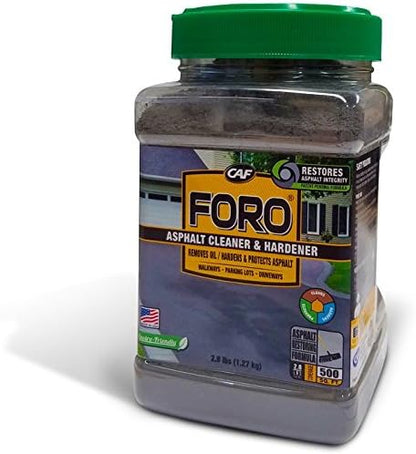 CAF Outdoor Cleaning FORO® Asphalt Cleaner and Hardener for all Asphalt Surfaces (2.8 lbs)