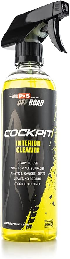 P&S Off Road Cockpit Interior Cleaner – Residue-Free for Plastics, Vinyl, Rubber & Leather – Safe & Ready-to-Use for ATVs, UTVs, Side-by-Sides & More - 16 oz. Spray