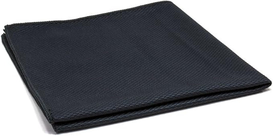 [Diamond Glass] Microfiber Window and Chrome Microfiber Towel (16"x16") Black - 10 Pack | Streak-Free, Lint-Free Glass Cleaning