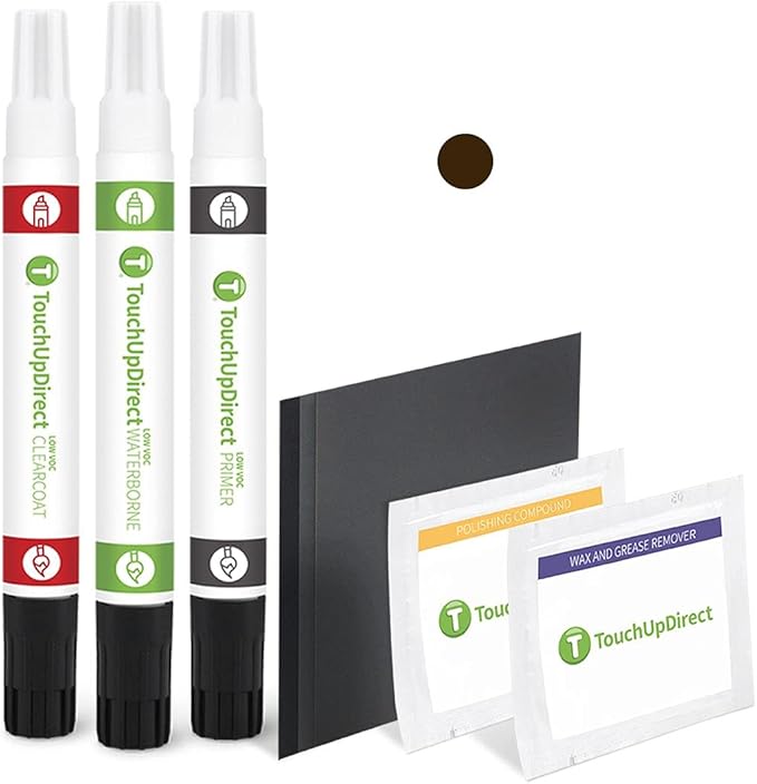 TouchUpDirect J1 Kodiak Brown Pearl Compatible with Ford Exact Match Touch Up Paint Combo - Platinum Kit