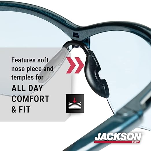 Jackson Safety SG Safety Glasses – Eye Protection for Men and Women – ANSI Z87.1 (Pack of 12)