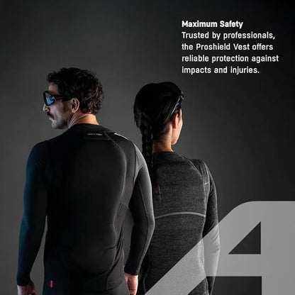 ALPINA Proshield Back Protector Vest Men, Lightweight Flexible Spine Protection for Skiing Snowboarding, Black