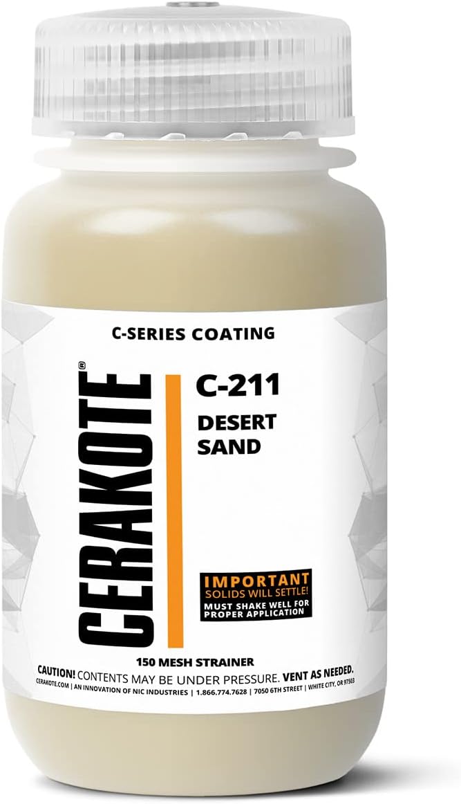 CERAKOTE® (AIR CURE C-SERIES DESERT SAND (16oz) |C-211P|-Our Ceramic Technology Combines Performance with Color on All- Metals, Polymers + More