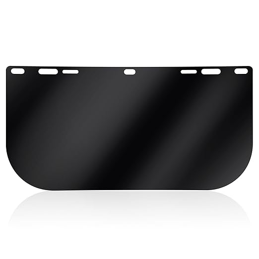 Feekoon 1 Pack Face Shield Replacement Lens, 15.5'' x 8'' Tinted Full Face Shield Compatible with Hobart 770580, Protective Safety Visor Replacement for Welding, Grinding, DIY, Cosplay Helmet