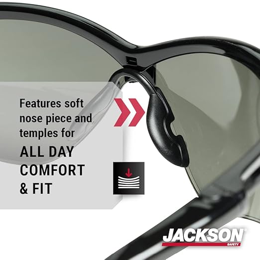 Jackson Safety SG Safety Glasses – Eye Protection for Men and Women – ANSI Z87.1 (Pack of 12)