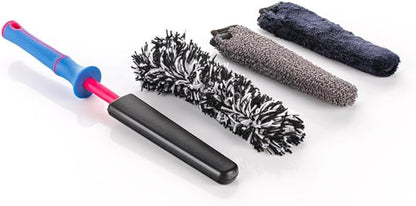 Detail Factory - Wheel Brush Mini with Interchangeable Microfiber Covers - Ultra-Soft Cleaning, Washing and Detailing Wheels, Tires, and Rims - Underglow