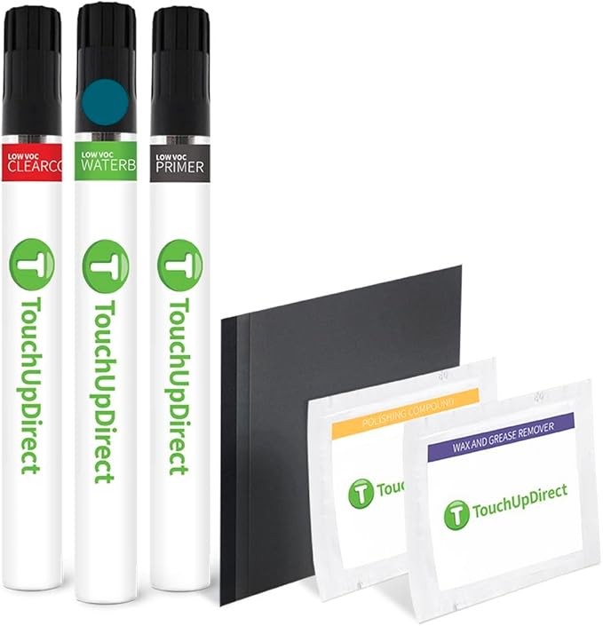 TouchUpDirect B2 Adriatic Blue Compatible with Ford Exact Match Touch Up Paint Brush - Platinum Kit