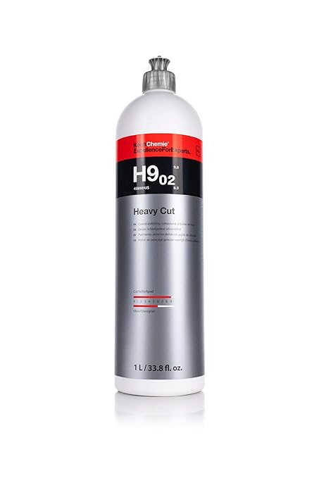 Koch-Chemie - Heavy Cut Coarse Polishing Compound v2- Silicone-Oil-Free; Fast Reworking of Heavily Weathered Paintwork and Deep Scratches; Ideal for Soft and Scratch-Proof Paint (1 Liter)