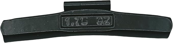 C-HORSE 100Pcs P Series Clip on Wheel Weights Black Coated Assortment for Hammer Type Rim Balancers, 1.25oz, 1.50oz, 1.75oz, 2.0oz, 25pcs for Each Size Fit for Steel Wheel (P Style, 1.25-2)