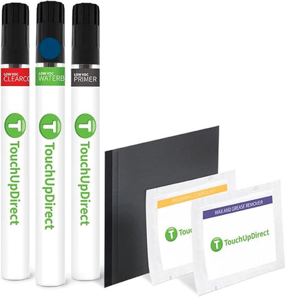 TouchUpDirect UAT Geyser Blue Compatible with Subaru Exact Match Touch Up Paint Brush - Platinum Kit