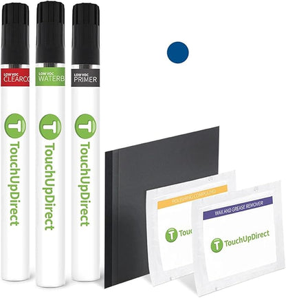 TouchUpDirect E7 Velocity Blue Compatible with Ford Exact Match Touch Up Paint Brush - Platinum Kit