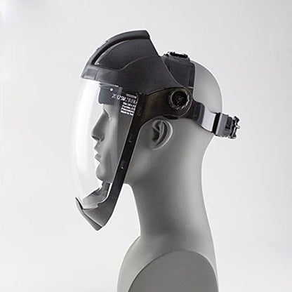 Sellstrom DP4 Face Shield - Lightweight Mask with High Impact Chin Guard, Crown & Ratchet Headgear for Work, Grinding, Cutting - ANSI Z87.1 - Anti Fog Polycarbonate Window