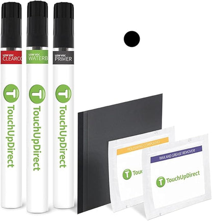 TouchUpDirect D4S Crystal Black Pearl Compatible with Subaru Exact Match Touch Up Paint Brush - Platinum Kit