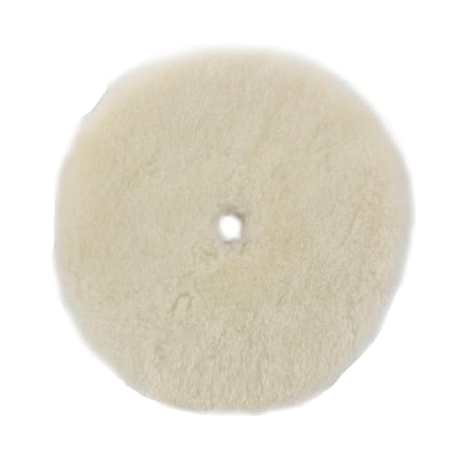 Maxshine 6" Universal Sheepskin Wool Polishing Pad – 100% Sheepskin Wool with EVA Foam & Hook and Loop Backing – Buffing Pad for Polishing, Cutting & Finishing