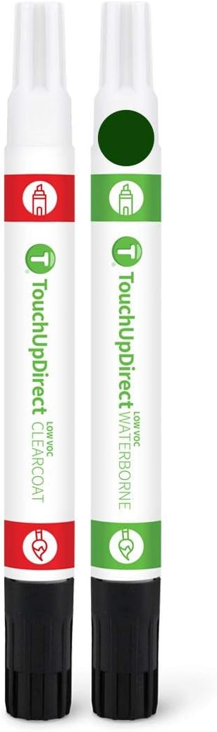 TouchUpDirect W6 Green Gem Compatible with Ford Exact Match Touch Up Paint Combo - Essential Kit