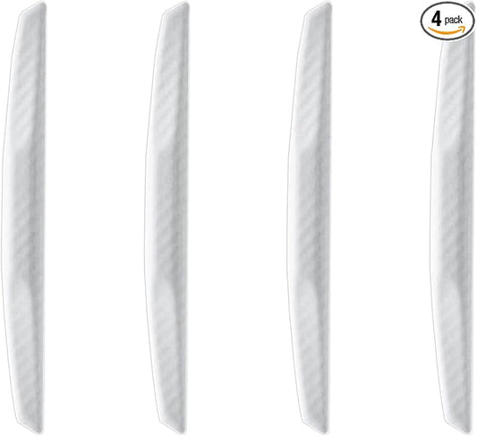 WORCAS 4Pcs Universal Car Door Edge Guards，Silicone Car Bumper Body Protector Trim Guard Auto Rearview Mirror Anti Collision Protector(White)