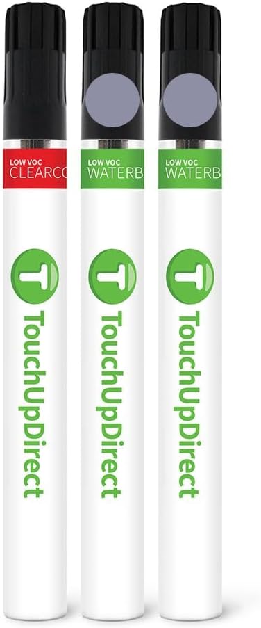 TouchUpDirect R7/M7494A Glacier Gray Metallic Tricoat Compatible with Ford Exact Match Touch Up Paint Brush - Essential Kit