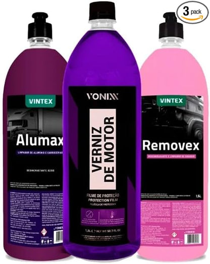ALUMINUM CLEANER + REMOVEX + ENGINE VARNISH – 1.5 LITERS EACH