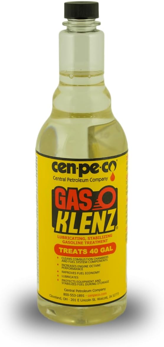 Gas O Klenz Gasoline Treatment | Fuel System Cleaner | Cleans Combustion Chambers & Fuel Injectors | Lubricates | Treats 40 Gallons | (16 Ounces)