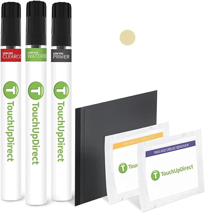 TouchUpDirect LQ Pale Adobe Metallic Compatible with Ford Exact Match Touch Up Paint Brush - Platinum Kit