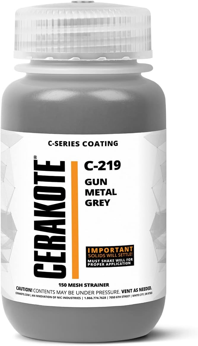 CERAKOTE® (AIR CURE C-SERIES GUN METAL GREY (16oz) |C-219P|-Our Ceramic Technology Combines Performance with Color on All- Metals, Polymers + More