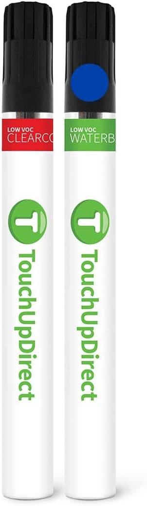 TouchUpDirect E9 Argon Blue Metallic Compatible with Ford Exact Match Touch Up Paint Brush - Essential Kit