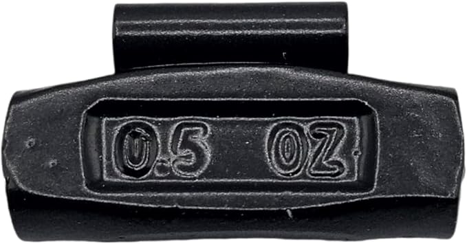 C-HORSE 100Pcs P Series Clip on Wheel Weights Black Coated Assortment for Hammer Type Rim Balancers, 0.25oz, 0.50oz, 0.75oz, 1.0oz, 25pcs for Each Size Fit for Steel Wheel (P Style, 0.25-1)