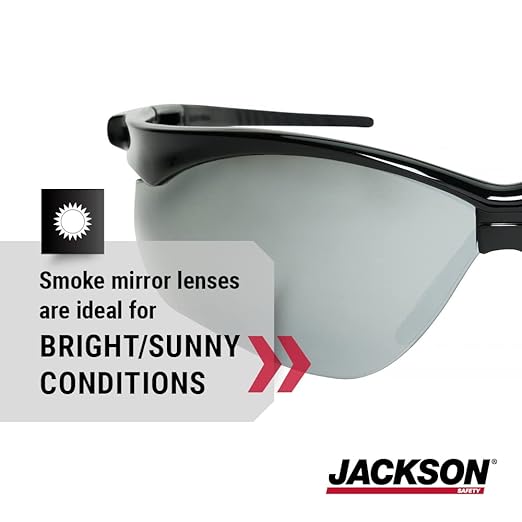 Jackson Safety SG Safety Glasses – Eye Protection for Men and Women – ANSI Z87.1 (Pack of 12)