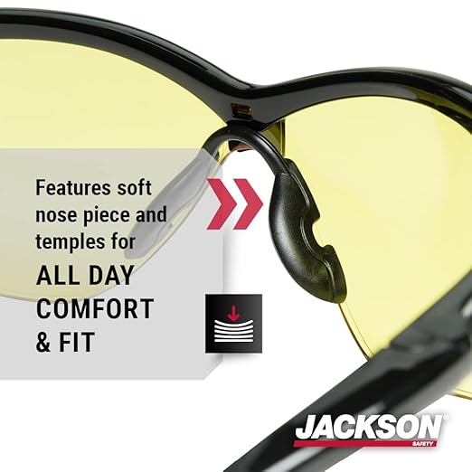 Jackson Safety SG Safety Glasses – Eye Protection for Men and Women – ANSI Z87.1 (Pack of 12)