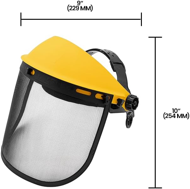 Zenport FS825-10PK Adjustable Wire Mesh Visor Face Shield Protective Face Wear44; Box of 10