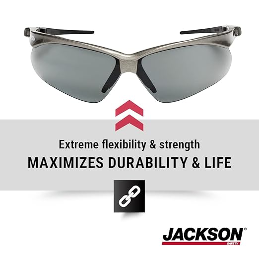 Jackson Safety SG Safety Glasses – Eye Protection for Men and Women – ANSI Z87.1 (Pack of 12)