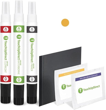 TouchUpDirect PN4U/JFSEWHA Luxe Yellow Compatible with Ford Exact Match Touch Up Paint Combo - Platinum Kit