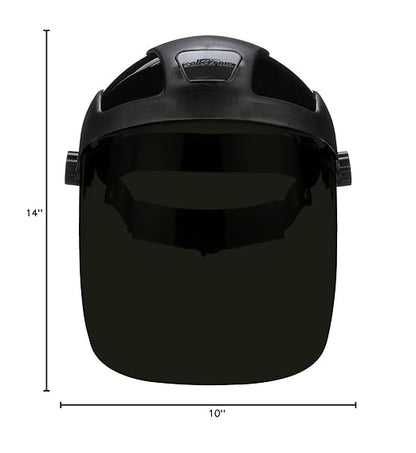 Sellstrom DP4 Face Shield - Lightweight Mask with High Impact Crown & Ratchet Headgear for Work, Grinding, Cutting - ANSI Z87.1 - Anti Fog Polycarbonate Window