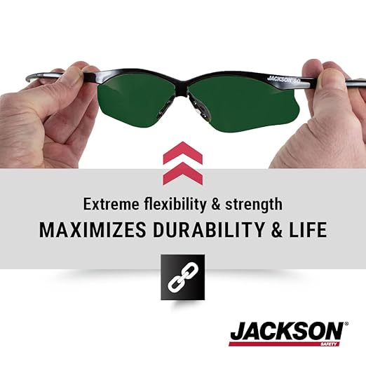 Jackson Safety SG Safety Glasses – Eye Protection for Men and Women – ANSI Z87.1 (Pack of 12)