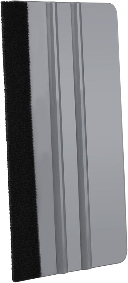 HIDBEA Window Felt Squeegee Tool, Vinyl Scraper for Window Privacy Film, Wallpaper and Car Glass, Tint Squeegee Installation Tool Protection Scratches Film Soothing, 5.9 * 3.1 Inch, Grey