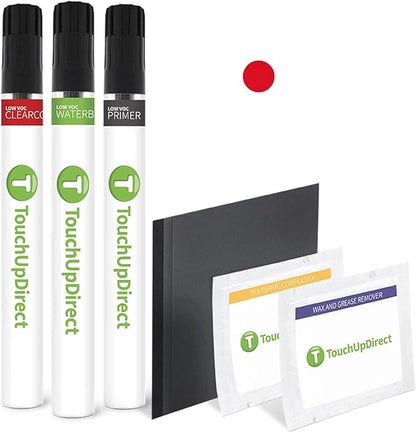 TouchUpDirect PQ Race Red Compatible with Ford Exact Match Touch Up Paint Brush - Platinum Kit