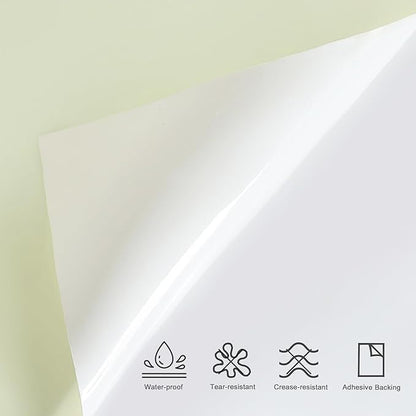 Extra Bright Glow in The Dark (Photoluminescent) Papers, Strong Adhesive, DIY Stickers for Stairs, Light Switch, Furniture, Night Safety, Wall, Ceiling and Bedroom Decoration, A5 Size* 6 Sheets