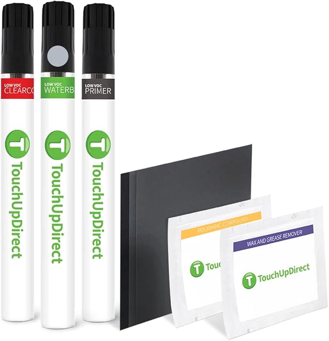 TouchUpDirect JS/M7432A Iconic Silver Compatible with Ford Exact Match Touch Up Paint Brush - Platinum Kit