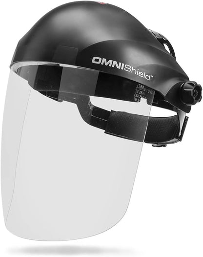 Lincoln Electric OMNIShield Professional Face Shield - Anti-Fog & Anti-Scratch Coated Clear Lens - Premium Headgear - K3752-1