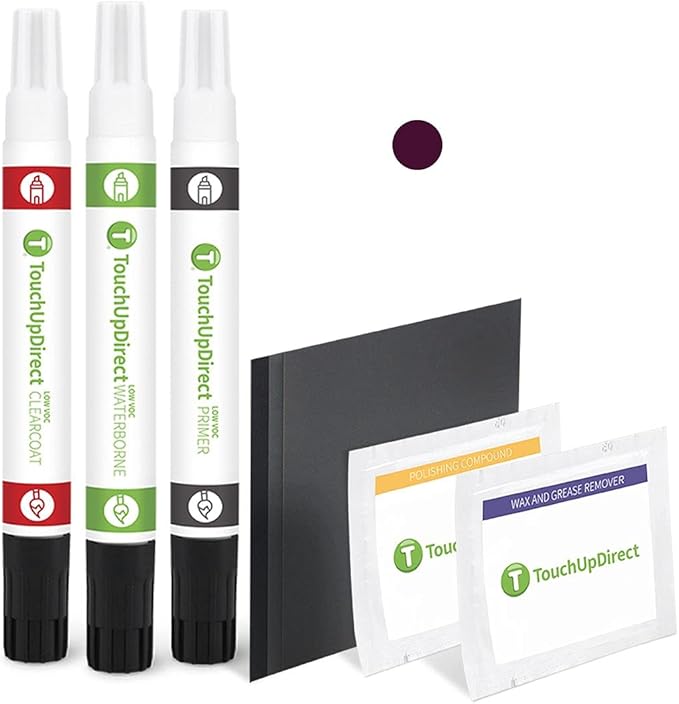TouchUpDirect R3 Burgundy Velvet Metallic Tricoat Compatible with Ford Exact Match Touch Up Paint Combo - Platinum Kit