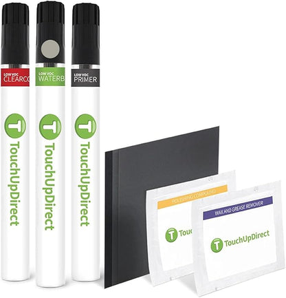 TouchUpDirect UJ Sterling Gray Metallic Compatible with Ford Exact Match Touch Up Paint Brush - Platinum Kit
