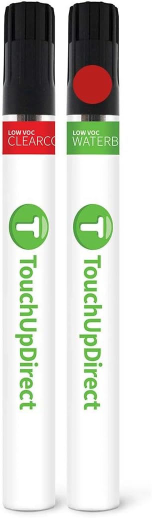 TouchUpDirect E4/F1/6D/M6886/M6470/6470 Vermillion Red for Ford Exact Match Touch Up Paint Brush - Essential Package