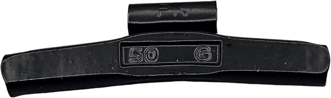 C-HORSE 100Pcs FN Series Clip on Wheel Weights Black Coated Assortment for Japanese Cars Hammer Type Rim Balancers, 35G, 40G, 50G, 60G, 25pcs for Each Size Fit for Steel Wheel (FN Style, 1.25-2)